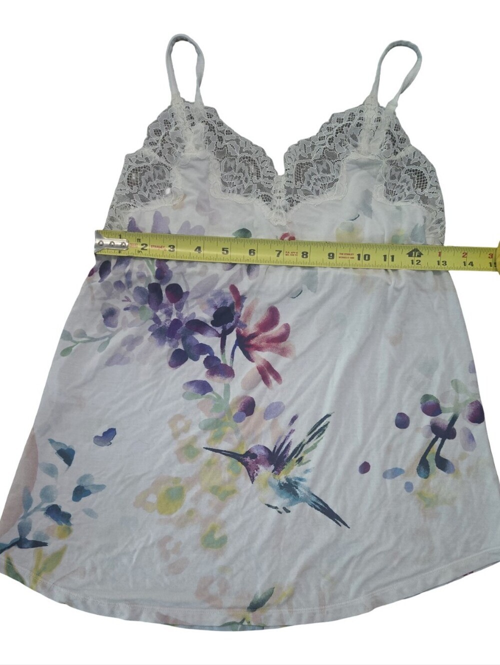Soma White Branded Floral Feminine Festival Cozy Soft Cotton Y2K Cami XS - Picture 4 of 15